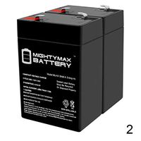 Mighty Max Battery 6V 4.5Ah JohnLite cy-0112-6.40 Spotlight Battery : Replacement - 2 Pack Brand Product