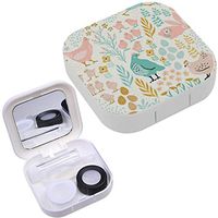Portable Contact Lens Case Box Travel Kit Mirror + Bottle + Tweezers Container Holder [ Bunnies Chicken ]