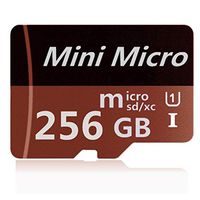 HeiH 256GB SD Micro Memory Card with Free Adapter, High Speed 256 GB SD Micro Card Class 10 Memory Card for Memory Expansion, Movie Music Storage, Portable Carrying, Data Copy and Traffic Recorder Mem