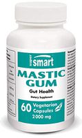 Supersmart - Mastic Gum 2000 mg Per Serving - Natural Treatment Against H. Pylory Infection, Heartburn & Acid Relfux - Clean Label & Non-GMO - 60 Vegetarian Capsules