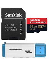 32GB Micro SDHC SanDisk Extreme Pro 4K Memory Card works with DJI Mavic 2, Pro, Zoom, Spark, Phantom 4, Quadcopter 4K UHD Video Drone (SDSQXCG-032G-GN6MA) Plus Everything But Stromboli 3.0 Card Reader