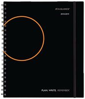 AT-A-GLANCE 2018-2019 Academic Year Weekly & Monthly Planner / Appointment Book, Large, 8-3/4 x 11, Plan.Write.Remember, Black (70595705)