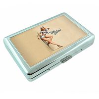 Metal Silver Cigarette Case Vintage Poster D-151 Hello There Sailor Sexy Navy