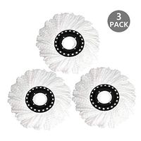 Spin Mop Replacement Head for 360°, Microfiber Head-Round Shape Standard Size (3 Pack)