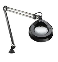 Luxo 18115BK Illuminated Magnifier, KFM LED, Edge Clamp, 45" Arm, 5" Diopter
