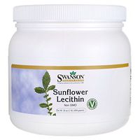 Swanson Sunflower Lecithin Brain Health Nervous System Support Non-GMO Soy-Free Vegetarian 16 oz (1lb) 454 Gram Powder (4 Pack)