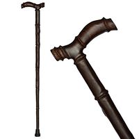 Walking Stick Black Elm Bamboo Wooden Carved Crutch Comfortable Handle for Men and Women Gifts HOJZ