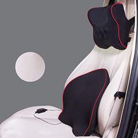 Qi Peng Car Lumbar Support Lumbar Pad Lumbar Memory Cotton Back Electric Massage Chair Lumbar Pillow Car Headrest Suit Pillow (Color : A)