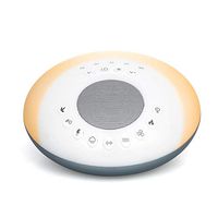 White Noise Sound Machine Earphone Nightlight 9 Soothing Sounds 5 Timers Rechargeable for Sleep Machine, White