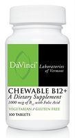Davinci Laboratories of Vermont Chewable B12 Plus - 1000 mcg - 100 Tablets by Unknown