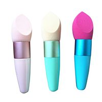 Frcolor Handle Mushroom Head Sponge Cosmetic Blender Puff for Women (Random Color)