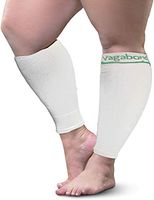 Vagabond Wide Calf 2XL Graduated Compression Socks Sleeves-Soothing Comfy DVT Large Cuffs - Great for Travel
