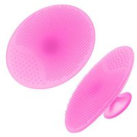 Eyeshadow Putars Hot Pink Silicone Beauty Wash Pad Face Exfoliating Blackhead Facial Cleansing Brush Tool (Size:6 x 5 x 2.4cm)