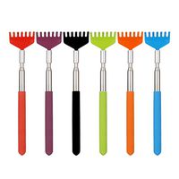 HEQUSigns 6 Pcs Extendable Back Scratcher, Portable Back Scratchers Stainless Steel Scratcher with Telescopic Handle Back Massager Claw 20-68cm Scratching Tool