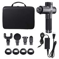 24V 2400mAh Massage Gun 4 Head 3 Speed Electric Massager Quiet Technology Professional Deep Tissue Massager for Muscle Tension Relief Health Care Products (Color : Silver, Size : 25x17x6cm)