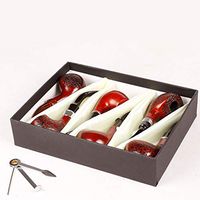 JTYP Wooden Tobacco Smoking Pipe Gift Box Set (6 Pack)
