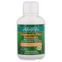 Aloe Life - Herbal Aloe Stomach Plus Formula, Fast Acting Herbal Tonic for Children (over 4 yrs) and Adults, Supports Healthy Digestion and Soothes Gas, Bloating and Nausea (16 Ounces)