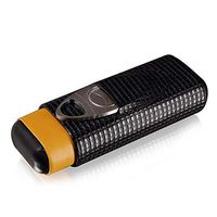 JUFU Cigar Box Cigar Box - Portable Cigar Box Cigar Set 2 Sticks Wooden Cigar case with Cigar Cutter @@ (Color : A)