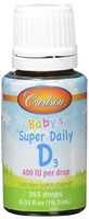 Carlson Labs Super Daily D3 for Baby 400iu Soft Gels, 0.35 Fluid Ounce