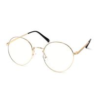 SNSE Blue Light Blocking Glasses Anti Glare UV light Filter retro glasses round glasses computer glasses UNISEX adults children non prescription glasses (GOLD)