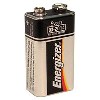 ENERGIZER ALK 9V 522 Alkaline Battery, 9V, 1.5" (Pack of 3) - 2238637