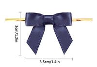 8 Color Gift Bows,Navy Twist Tie Bows for Bakery Candy Lollipop Cello Bag(50 Pack)