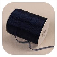 10Meters/Lot 6mm Chiffon Organza Ribbons for Wedding Birthday Party Gift Wrapping Christmas Halloween Festive Decoration Ribbons,BK19 Navy Blue