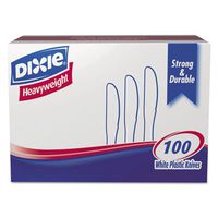 Plastic Cutlery, Heavyweight Knives, White, 100/Box, Sold as 1 Box, 5PACK , Total 5 Box