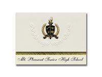 Signature Announcements Mt. Pleasant Senior High School (Mount Pleasant, MI) Graduation Announcements, Presidential Basic Pack 25 with Gold & Black Metallic Foil seal