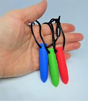 Sensory Chewing Necklace Necklace for Boys and Girls with Autism- ADHD -Anxiety- Sensory chew- Oral Motor Sensory Chewing Bullet Pendant- Silicone Chew - Chewing Sensory Necklace