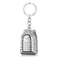 LINGAN USB Lighter Coil Pendant Cigarette Lighter Keyring Portable Mini Lighter Rechargeable Flameless Windproof Backpack Keychain Lighter Metal for Men Women (Silver)