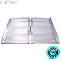 SKEMiDEX---2' Aluminum Fold Portable Wheelchair Ramp Mobility Handicap Suitcase Threshold. It's great for wheelchairs, curbs, low stairs, porches, into van side doors and more
