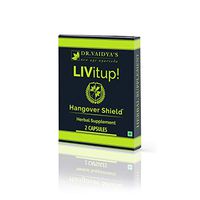 Dr. Vaidya's Livitup Hangover Shield Capsule | 100% Vegetarian | 500 Mg | Pack of 2 | 10 Capsules Each