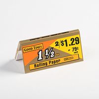 100 Pack Display Good Times 1 ½ Size Rolling Paper + 1 XL Beamer Doob Tube + Beamer Smoke Sticker