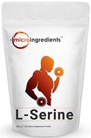 Pure L Serine Powder, 500 Grams (250 Serving), Powerfully Supports Production of L-Cystine, L-Tryptophan and Serotonin for Happier and Healthier Brain, US Pharmaceutical Grade, No GMOs and No Gluten