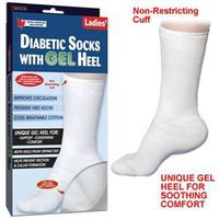 Diabetic Socks with Gel Heel - For Women