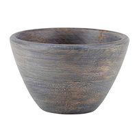 Mango Wood Bowl Gray Decorative Salt Cellar, 4 Inch