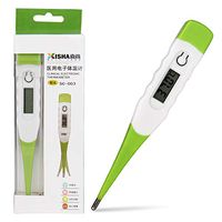 Medical Termometro Fast Read Top Oral, Rectal and Underarm Temperature Thermometer Flexible Tip for Adults Kids Elderly Clinical Baby Waterproof Thermometer with Fever Indication Green