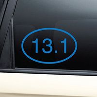 Nashville Decals 13.1 Marathon Euro Oval Vinyl Decal Laptop Car Truck Bumper Window Sticker - Blue