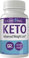 Lightning Keto Pills Natural Pure Ketones BHB Ketogenic Weight Loss 60 Capsules 800 MG GO BHB Salts to Help Your Body Enter Ketosis More Quickly