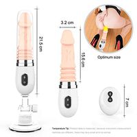 Automatic Massage with Heating & Hand Free Suction Cup Multispeed Adjustable Telescopic Thrusting Hand Free Suction Cup Remote Machine with Heating Function Massager