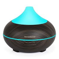 InnoGear 150ml Aromatherapy Essential Oil Diffuser Wood Grain Aroma Diffusers Cool Mist Humidifier with Timer Adjustable Mist 7 Color Changing Night Lights Waterless Auto Shut-off