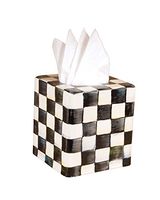 MacKenzie-Childs Courtly Check Enamel Tissue Box Cover