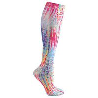 Celeste Stein Mild Compression Knee High Stockings, Wide Calf - Rainbow Static
