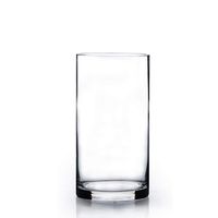 WGV Cylinder Vase, 4" W x 8" H, Floral Container, Glass Candle Holder Centerpiece Planter Terrarium for Wedding Party Event, Home Office Decor, Clear, 1 Piece
