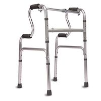 HAMIMI Walker Wheelless Double Armrest Walker Old Walker Aluminum Four-Legged Walking Stick Mobility Wheelchai