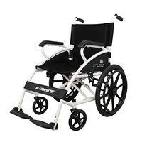 YangMi Wheelchair- Folding Portable Wheelchair Portable Elderly Trolley (Color : Black, Size : 95x68x88cm)
