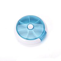 7 Day Pill Organizer; Round Daily/Weekly Pill Holder. Medication or Vitamin Holders 7 Day. Random Colors.