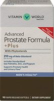 Vitamin World Advanced Prostate Formula +Plus with Phytosterols 90 Softgels, Advanced Prostate Formula, Saw Palmetto, Zinc, and Pygeum, Rapid-Release, Gluten Free