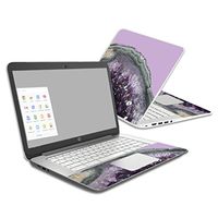 Mightyskins Skin Compatible with Hp Chromebook 14 (2014) - Amethyst Agate | Protective, Durable, and Unique Vinyl Decal Wrap Cover | Easy to Apply, Remove, and Change Styles | Made in The USA